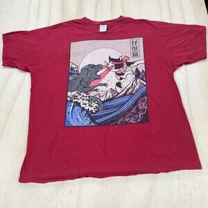 Kaiju vs Giant Catzilla Japanese Aesthetic Graphic Art Tee T-Shirt Unisex SZ 2XL